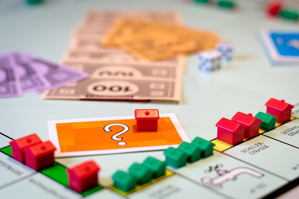 Rental and Owned Properties on a Monopoly Board