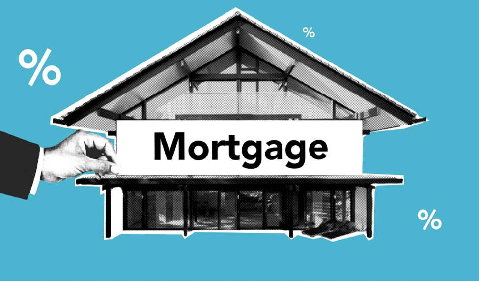 an illustration of a hand holding up a mortgage 